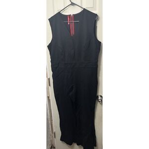 SPANX Perfect‎ Sleeveless Jumpsuit Classic Black Flare Leg 20383Q Women's 1X
